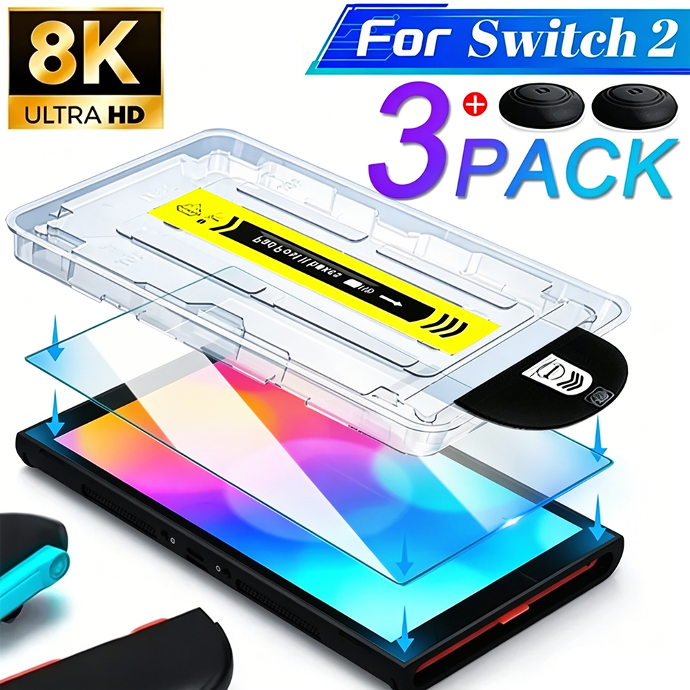 Japanese Gaming Accessories - Easy Install Tempered Glass for Nintendo
