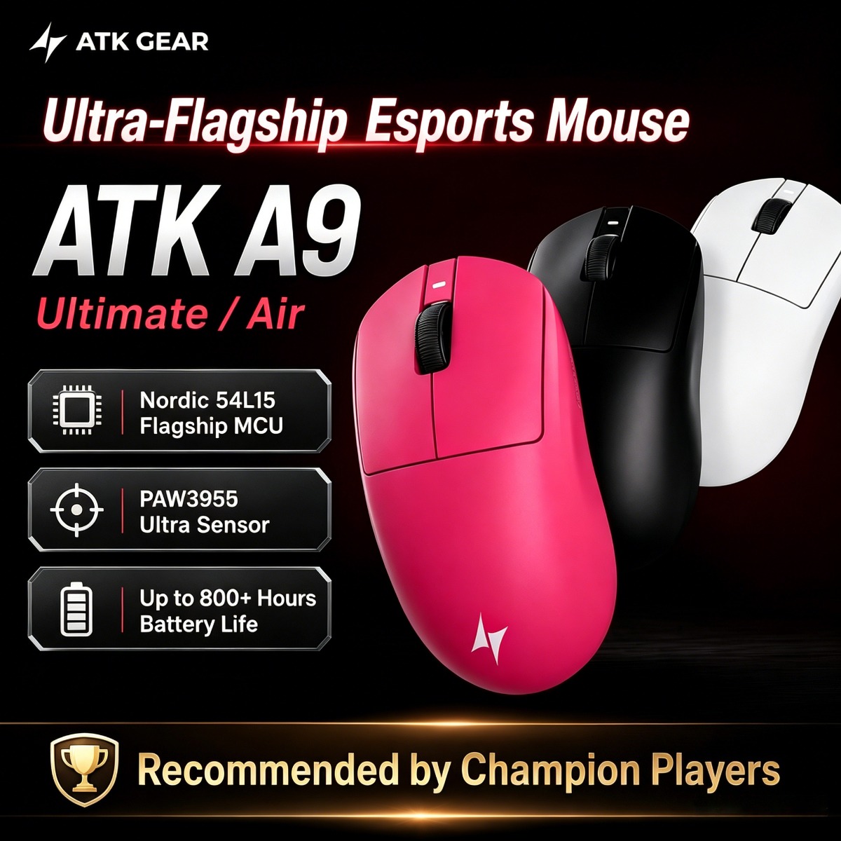 Gaming Accessories - ATK Gaming Mouse DragonFly A9 Ultimate