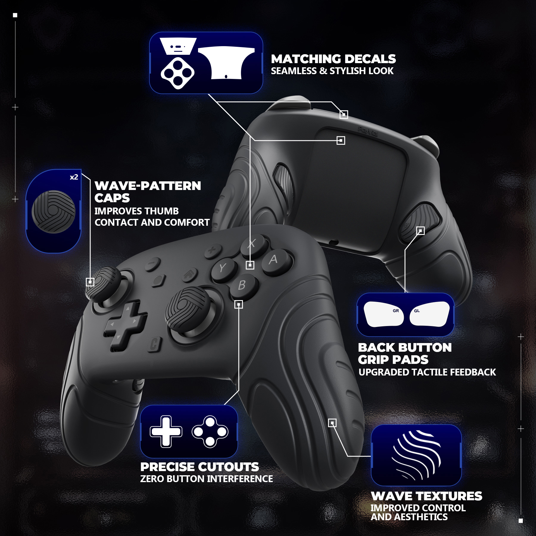 Japanese Gaming Accessories - PlayVital Samurai Silicone Cover for Switch