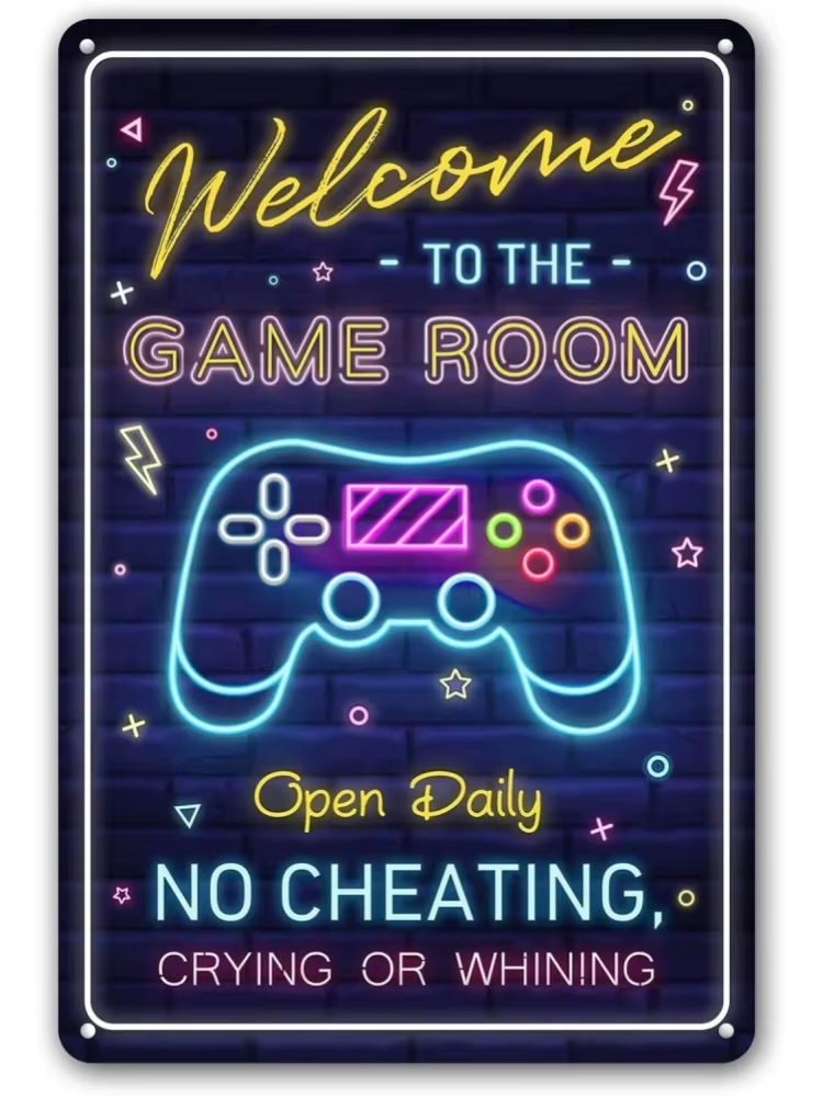 Gaming Accessories - Man Cave Decor Welcome To The