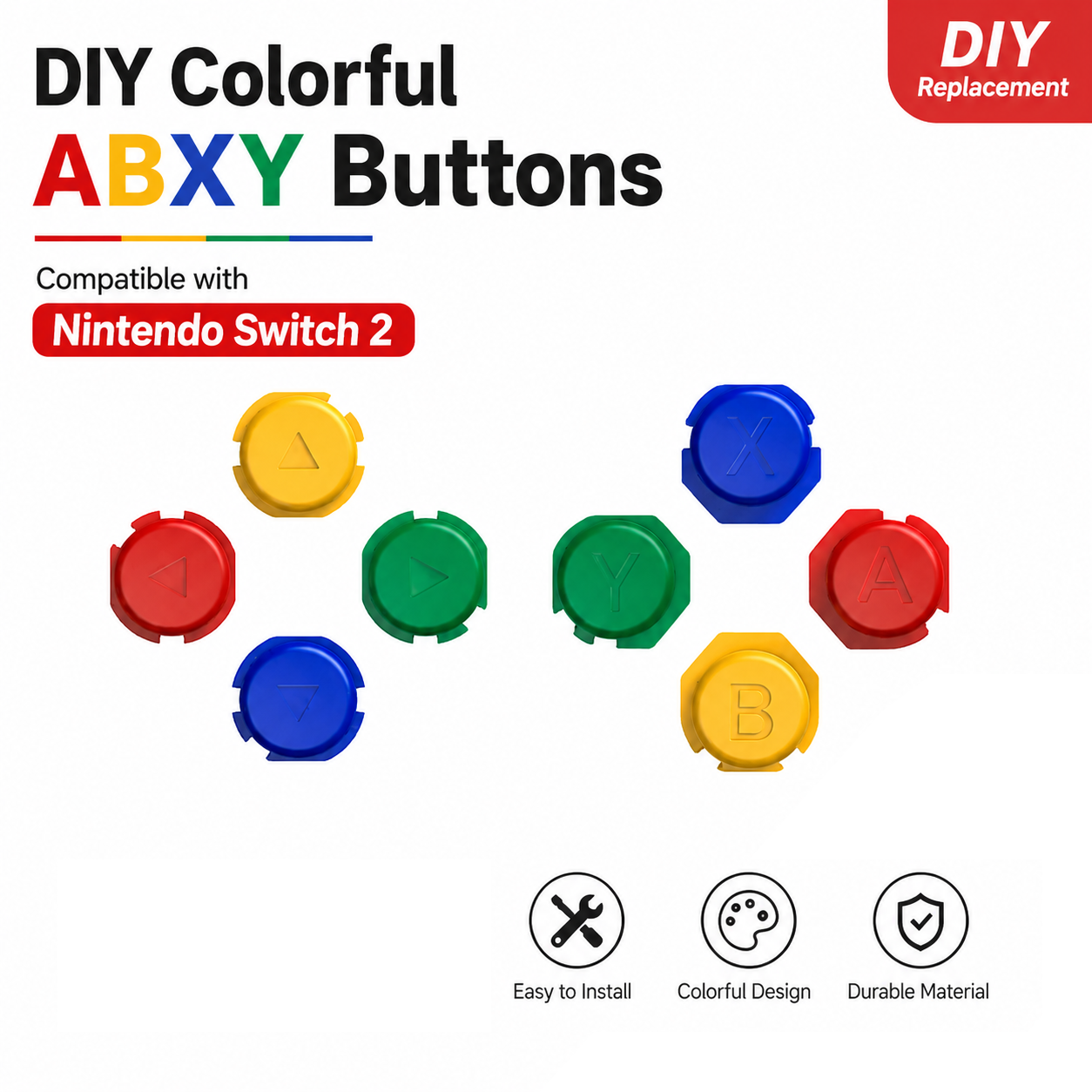 DIY Colorful ABXY Buttons for  – обзор и цена Japanese Gaming Accessories