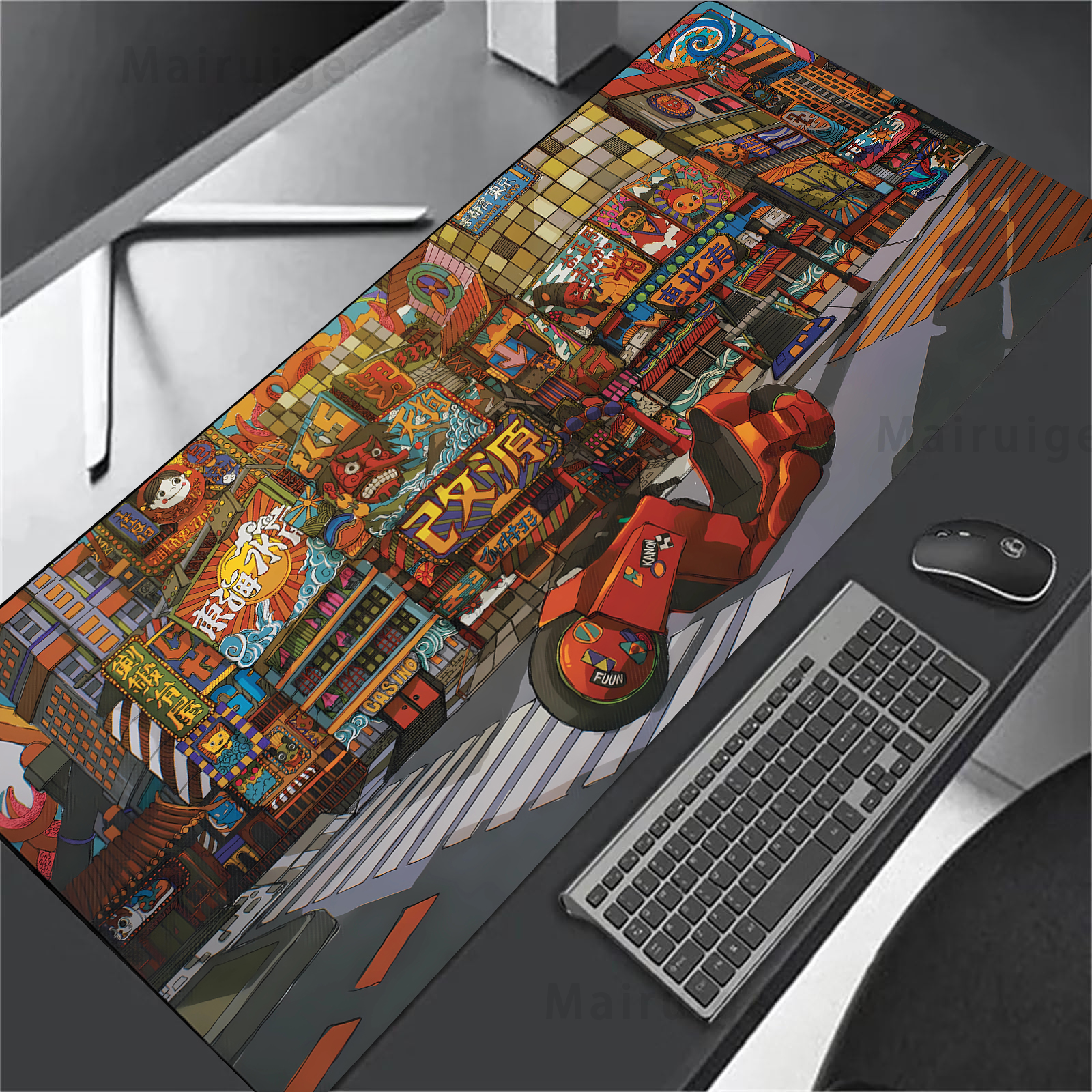 Large Mouse Pad Japanese Stree – обзор и цена Gaming Accessories Pc Setup