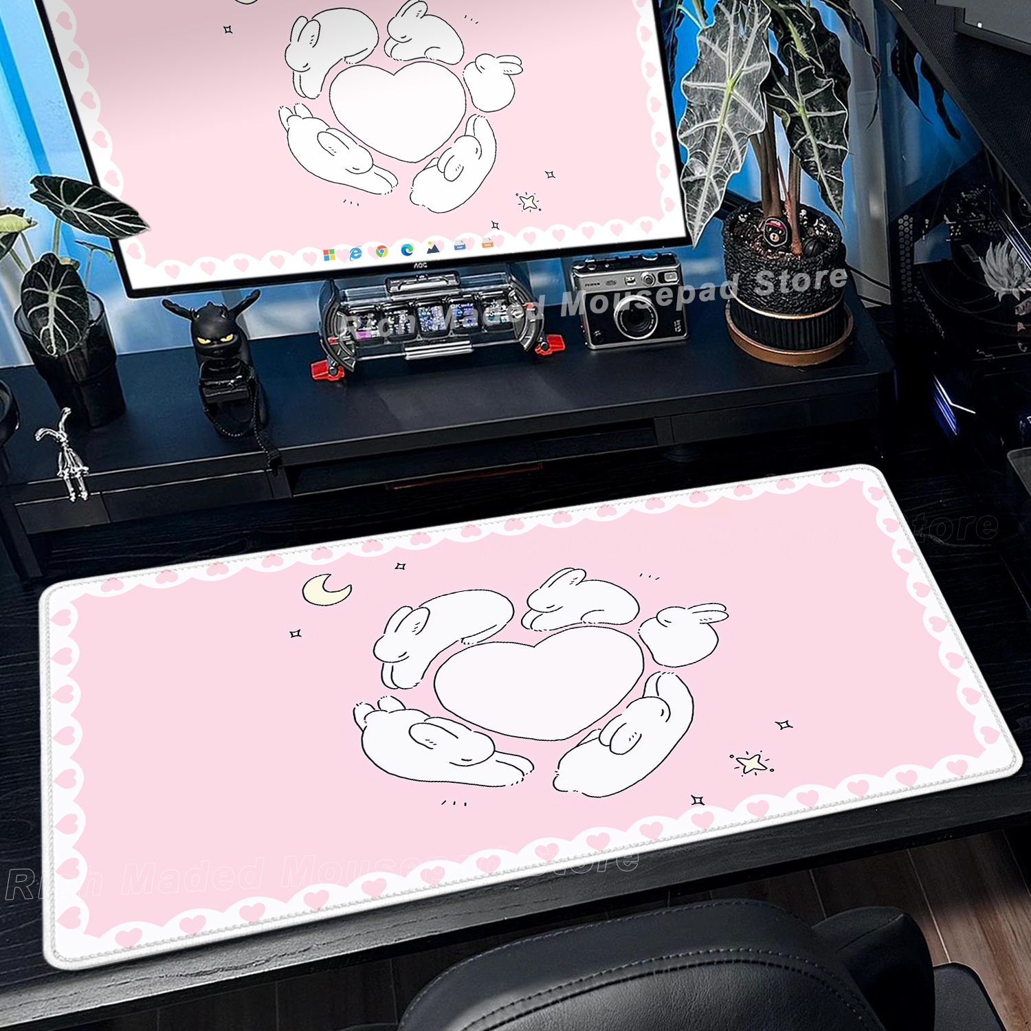 Pink Rabbit Mouse Pad XXL Cute – обзор и цена Gaming Accessories Girls