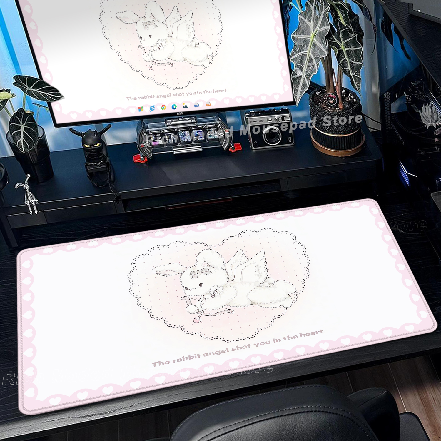 Pink Rabbit Mouse Pad XXL Cute – обзор и цена Gaming Accessories Girls