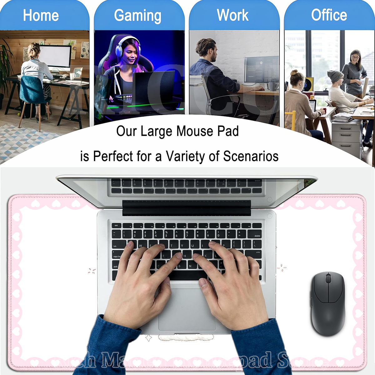 Pink Rabbit Mouse Pad XXL Cute – обзор и цена Gaming Accessories Girls